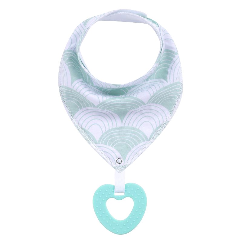 Drool Bib Bandana with Silicone Teether